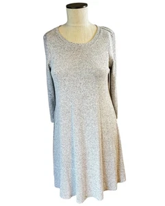 Vestido Suéter Tejido Fortune + Ivy Regina Hacci - Gris Línea A Mini Fluido - Talla S - Imagen 1 de 11