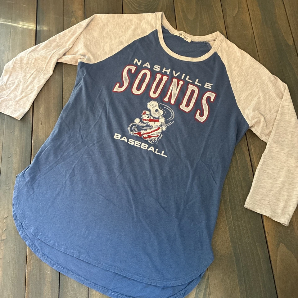 Camiseta raglán 47 marca MiLB Nashville Sounds Milwaukee Brewers para mujer M (B9) Foto 1 de 4