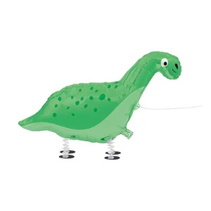 Fun Express Green Brachiosaurus Walking Dinosaur-Shaped 37 1/2" Foil Mylar Ballo - Picture 1 of 1