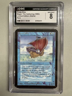 Magic: The Gathering MTG Pirate Ship Limited Edition Alpha CGC 8 NM/MINT - Image 1 of 4