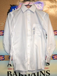 Chaps Stretch Long Sleeve Shirt White Slim 15 32/33M $14.99 B19 Stretch - Picture 1 of 2