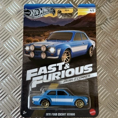 Hot Wheels 1970 Ford Escort RS1600 Fast & Furious Silver Series 1:64 Mattel - Image 1 of 2