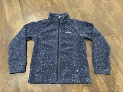 Columbia Benton Springs II Printed Fleece - Youth Size Small 7/8 Blue polka dot - Image 1 of 4