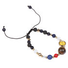 Universe Solar System Eight Planet Stone Beads Bracelet Chain Jewelry Gifts, Lc