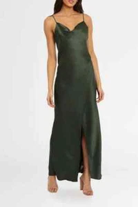 CAMILLA AND MARC Bowery Cowl Dress Green Formal Size 12 AU RRP 550 WITH DEFECTS - Picture 1 of 9