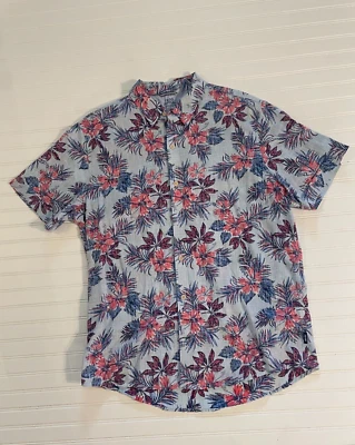 Izod Saltwater Hawaiian Shirt Men L Floral Tropical Aloha Relaxed Classic - Image 1 of 4