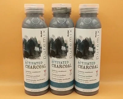 3pk NEW RUSK Purifying Conditioner Clarify Activated Charcoal SulfateFree Volume - Image 1 of 4
