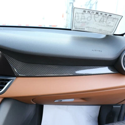 Отделка центральной панели приборной панели из настоящего углеродного волокна для Alfa Romeo Giulia 2017-2020 США - Изображение 1 из 4