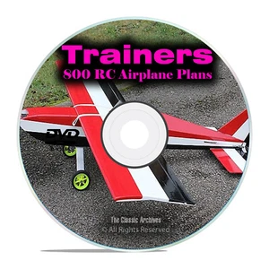 800 Trainer RC Remote Control Model Airplane Plans, Training Planes DVD I19 - Picture 1 of 1