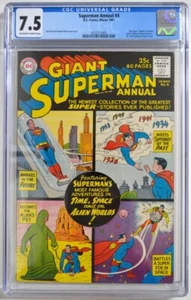 SUPERMAN ANNUAL #4 CGC 7.5 DC 1961 2 Pg ORIGIN & POWERS Of LEGION Of SUPERHEROES - Picture 1 of 3
