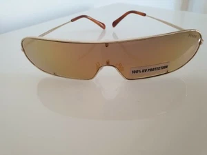 EMILIO PUCCI Damen Sonnenbrille goldfarben Metall verspiegelte Gläser Schild. - Bild 1 von 9