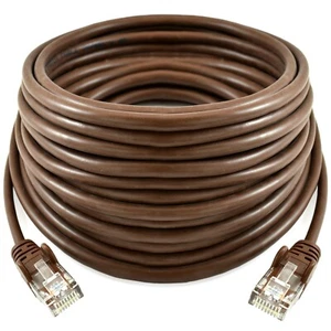 Ethernet Network Cable Cat5e Internet Patch Wire Brown Lot 0.5m 1m 2m 5m 10m 20m - Picture 1 of 3