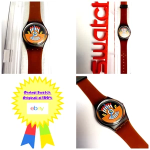 Swatch Gent Nuovo Ruffled Feathers GF100 1986 Vintage Orologio da polso Anni 80 - Imagen 1 de 10