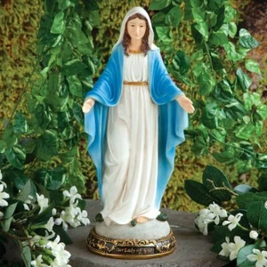 Mary The Blessed Mother "Our Lady of Grace" Madonna Memorial Home Garden Statue - Picture 1 of 1