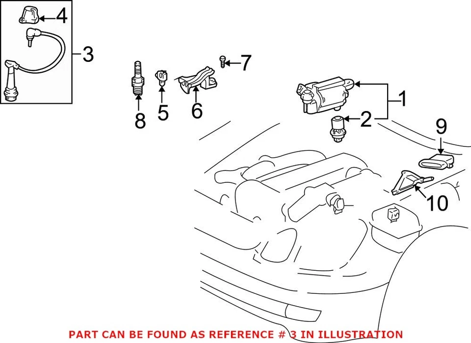 Cable de bujía genuino OEM para Lexus GS300 IS300 SC300 L6 V6 90919-15570 Foto 1 de 1
