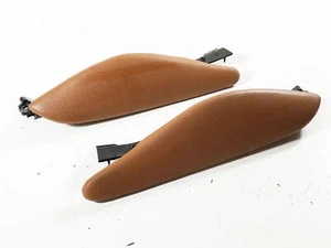 10-13 BMW X5M X6M E70 E71 Center Console Leather Knee Pad Pair Cinnamon Merino  - Picture 1 of 12