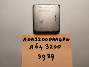 AMD Athlon 64 3200+ ADA3200DAA4BW Socket 939 2000MHz 512Kb L2 69W Venice CPU - Picture 1 of 1