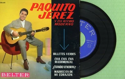 PAQUITO JEREZ / Billetes Verdes / BELTER 50.641 Press Spain 1962 EP VG+ - Image 1 of 4