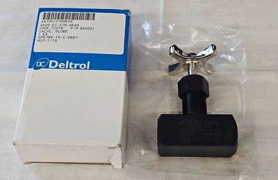 Deltrol Pneu-Trol Needle Globe Valve S450S1 10,000 1/2" NPT Gas Water Oil Fuel - Image 1 of 4