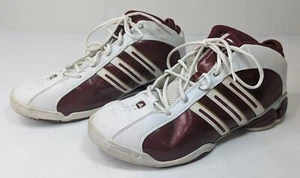 Herren Adidas weiß/karmesinrot Basketballschuhe CLJ657001 Turnschuhe Größe 13,5 - Bild 1 von 13