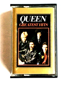 QUEEN GREATEST HITS DOUBLE CASSETTE - GOLD COVER VERSION - COLLECTORS TAPE/VGC - Picture 1 of 5