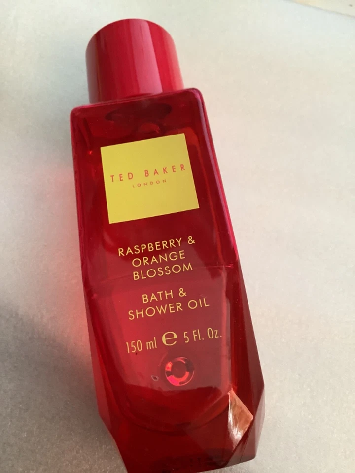 Ted Baker designer raspberry & orange 🍊 🌸blossom bath & shower oil 150ml - Image 1 of 2
