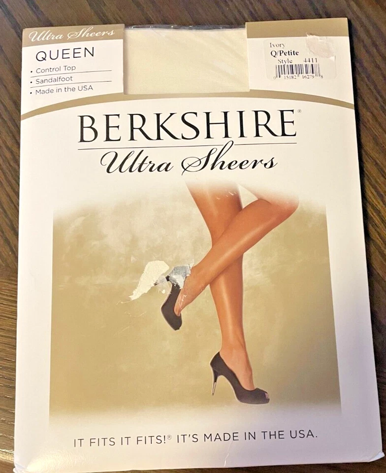 Sandalia Berkshire Ultra Sheers Queen Control Top Q/Pequeño Marfil Hecho en EE. UU. Foto 1 de 2