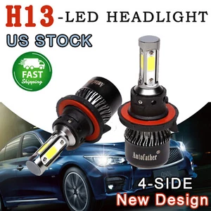 H13 LED Headlight Bulbs For Ford F150 2003-2014 F-250 F-350 Super Duty 2005-2017 - Picture 1 of 10