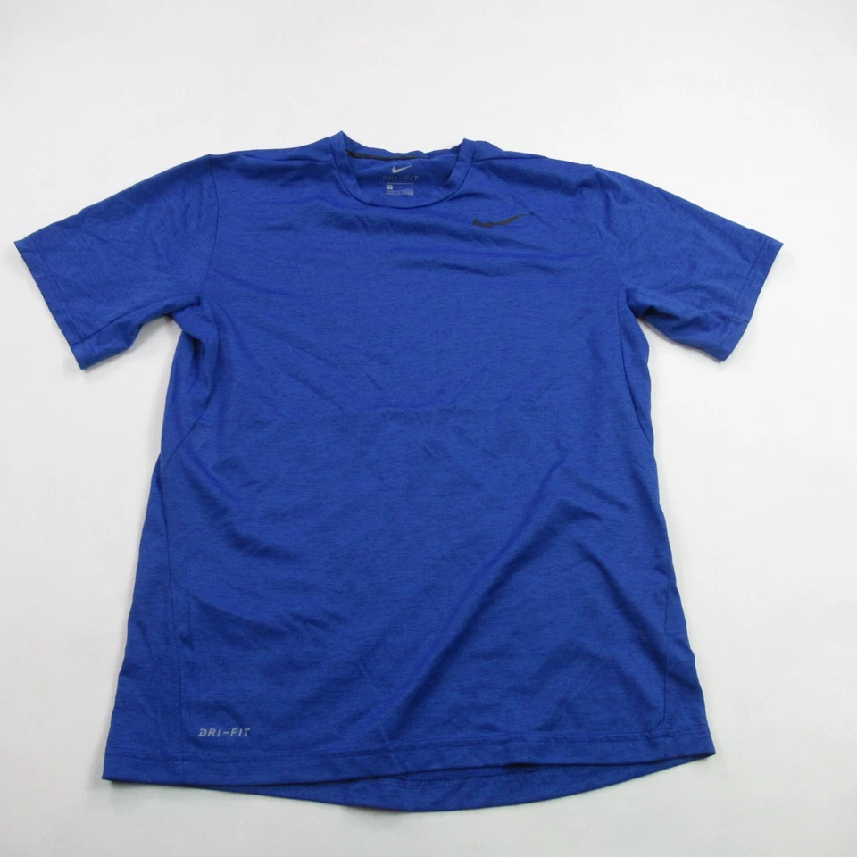 Nike Shirt Mens Medium Short Short Sleeve Crew Neck Blue Lightweight Workout - Image 1 of 4