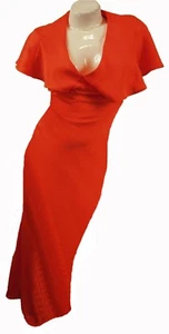 MAXI VESTIDO LARGO CUELLO EN V AJUSTE DELGADO, TOPSHOP, REINO UNIDO 6, PRECIO DE VENTA SUGERIDO POR EL FABRICANTE £58, LD385 - Imagen 1 de 5