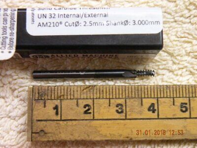 AME 32UN Carbide Thread Mill TMUK0006-32M Internal-External Tialn Coated New • 38£