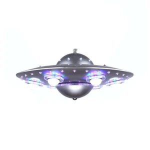 6 Lights UFO Shape Chandelier Lamp Astronomy &Spaceship Silver Ceiling Light - Picture 1 of 11