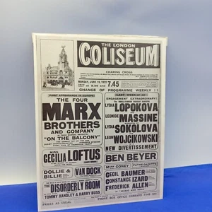 ORIGINAL MARX BROTHERS AT THE LONDON COLISEUM AD. VERY RARE. - Picture 1 of 3