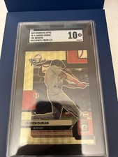 2022 Donruss Optic Jarren Duran The Rookies Gold Vinyl Prizm 1/1 SGC 10