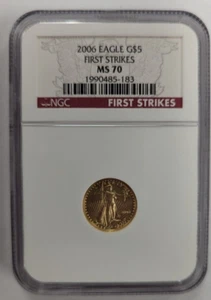 2006 5$ Gold Eagle NGC MS70 First Strike - Picture 1 of 4