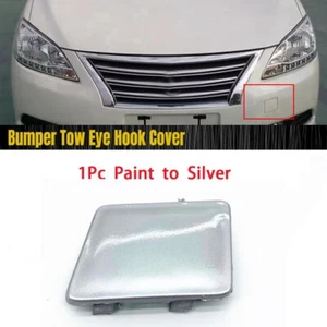 1Pc For 2013-2015 Nissan Sentra Front Bumper Towing Tow Hook Cover Cap Silver - Bild 1 von 5