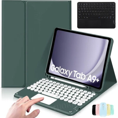 Touchpad Keyboard Case Mouse For Samsung Galaxy Tab A7/A8/A9+/S6 Lite/S7/S8/S9 - Image 1 of 4