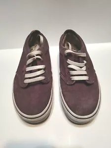 Vans Sneakers 7 Women's "Off The Wall" Purple Canvas Lace Up Great Tread TB4R - Picture 1 of 8