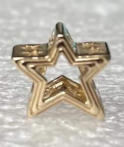 “BRAND NEW” Authentic Pandora 14k Solid Gold “RADIANT STAR” Charm 752361C00 - Picture 1 of 7