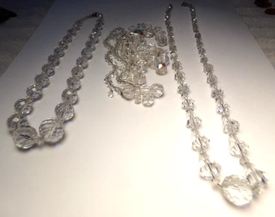 ANTIGUA PULSERA COLLAR JOYERÍA FABRICACIÓN DE JOYAS CUENTAS VICTORIANAS CRISTAL ROCA CORTE A MANO Foto 1 de 4