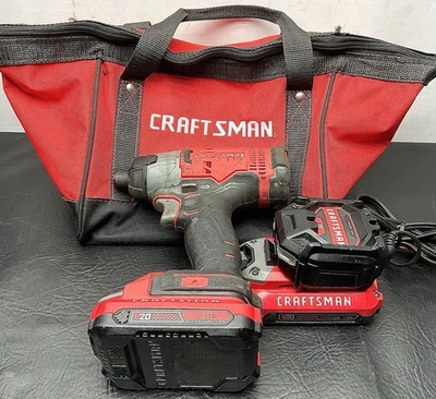 Craftsman CMCF800 - 20V Brushed - 1/4 in. Cordless Impact Driver Kit (22165) - Image 1 of 4
