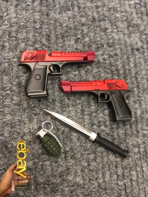 1/6 Hot Toys CMS06 Marvel Zombies Zombie Deadpool Gunx2 Blade for Action Figure - Image 1 of 3