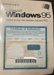 Microsoft Windows 95 (sin soporte USB) - Alemán - ARTÍCULO NUEVO - Imagen 1 de 2