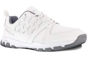 Reebok Work Sublite Soft Toe Athletic / Work Shoe White/Grey RB4442 Size 10 - Picture 1 of 7