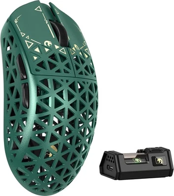 Mouse para juegos MAMBASNAKE M5 ultra fibra de carbono 8 KHz inalámbrico/con cable - verde Foto 1 de 4