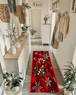 Christmas Candy Cane Carpet: Holiday Home Decor - Image 1 of 4
