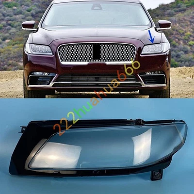 Left Front Headlight Lens Cover Shell + Glue For Lincoln Continental 2015-2020 - Image 1 of 4