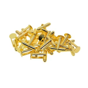 20 Pieces Brass 8mm Round Bezel Cufflink Findings Cuff Links - Picture 1 of 5