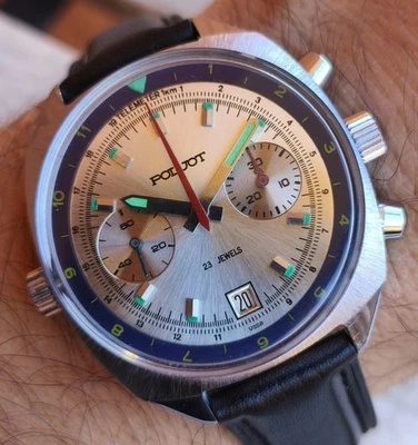 Orologio Poljot Strumanskie Cal. 3133 🇷🇺 USSR Chrono Vintage Aviator - Immagine 1 di 4