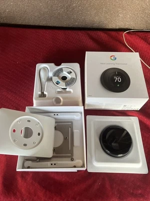 Google Nest 3rd Gen Learning Thermostat T3016US Matte - Black - Image 1 of 4